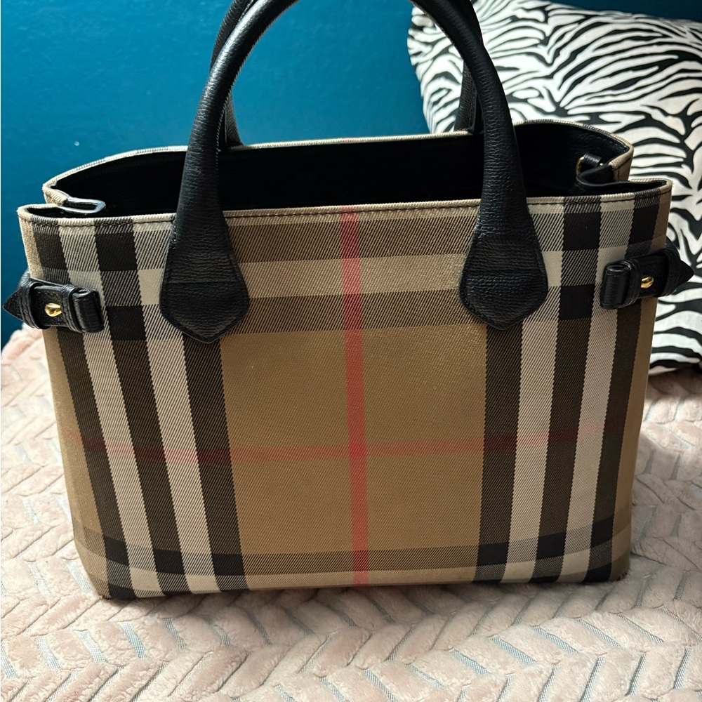 Burberry Banner Tote House Check Derby